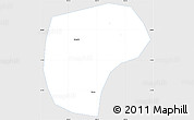 Silver Style Simple Map of Nanning, single color outside