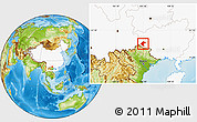 Physical Location Map of Napo, highlighted country