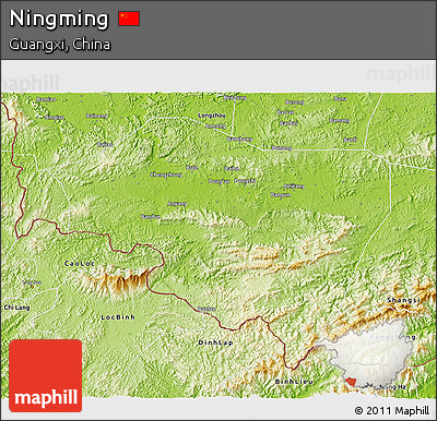 Physical 3D Map of Ningming