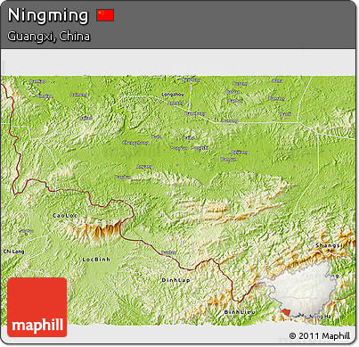 Physical 3D Map of Ningming