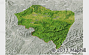 Satellite 3D Map of Ningming, lighten, semi-desaturated
