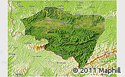 Satellite 3D Map of Ningming, physical outside