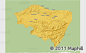 Savanna Style 3D Map of Ningming, single color outside