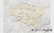 Shaded Relief 3D Map of Ningming, lighten, semi-desaturated
