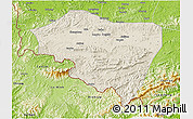 Shaded Relief 3D Map of Ningming, physical outside