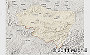 Shaded Relief 3D Map of Ningming, semi-desaturated