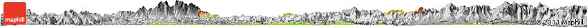 Physical Horizon Map of Ningming, desaturated