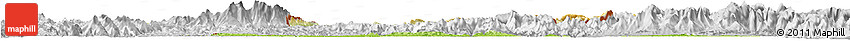 Physical Horizon Map of Ningming, lighten, desaturated