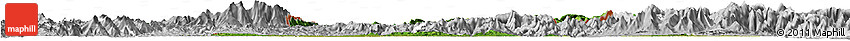 Satellite Horizon Map of Ningming, lighten, desaturated