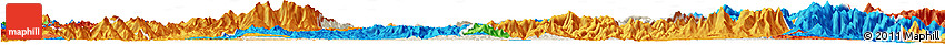 Shaded Relief Horizon Map of Ningming, political outside