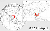 Blank Location Map of Ningming, within the entire country