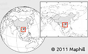Blank Location Map of Ningming, highlighted country, highlighted parent region, within the entire country