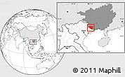 Blank Location Map of Ningming, highlighted country, highlighted parent region