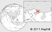 Blank Location Map of Ningming, highlighted country