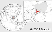 Blank Location Map of Ningming, highlighted parent region