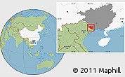 Savanna Style Location Map of Ningming, highlighted country, highlighted parent region