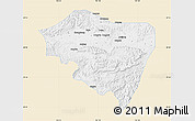 Classic Style Map of Ningming, single color outside