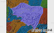 Political Map of Ningming, darken