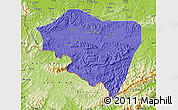 Political Map of Ningming, physical outside