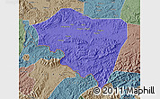 Political Map of Ningming, semi-desaturated