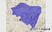 Political Map of Ningming, shaded relief outside