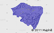 Political Map of Ningming, single color outside