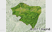 Satellite Map of Ningming, lighten