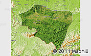 Satellite Map of Ningming, physical outside
