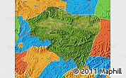 Satellite Map of Ningming, political outside