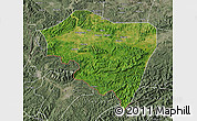 Satellite Map of Ningming, semi-desaturated