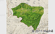 Satellite Map of Ningming, shaded relief outside