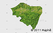 Satellite Map of Ningming, single color outside