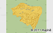 Savanna Style Map of Ningming, single color outside
