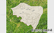 Shaded Relief Map of Ningming, satellite outside