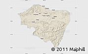 Shaded Relief Map of Ningming, single color outside