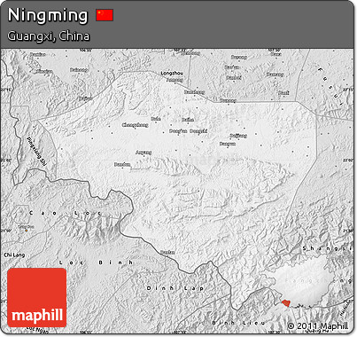 Silver Style Map of Ningming