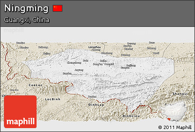 Classic Style Panoramic Map of Ningming