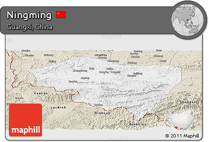 Classic Style Panoramic Map of Ningming