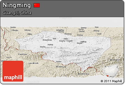 Classic Style Panoramic Map of Ningming