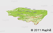 Physical Panoramic Map of Ningming, cropped outside