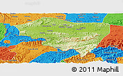 Physical Panoramic Map of Ningming, political outside
