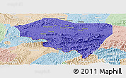 Political Panoramic Map of Ningming, lighten