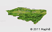 Satellite Panoramic Map of Ningming, cropped outside