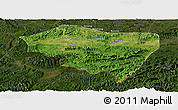 Satellite Panoramic Map of Ningming, darken
