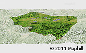 Satellite Panoramic Map of Ningming, lighten