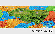 Satellite Panoramic Map of Ningming, political outside