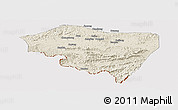 Shaded Relief Panoramic Map of Ningming, cropped outside