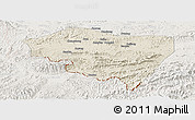 Shaded Relief Panoramic Map of Ningming, lighten