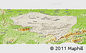 Shaded Relief Panoramic Map of Ningming, physical outside
