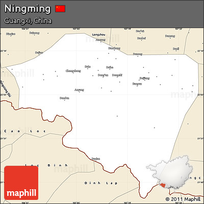 Classic Style Simple Map of Ningming